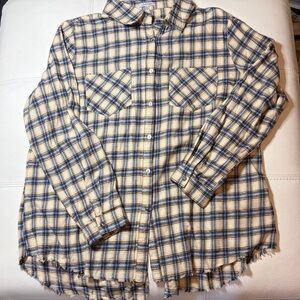Plaid Button-Up Shirt - Size XL